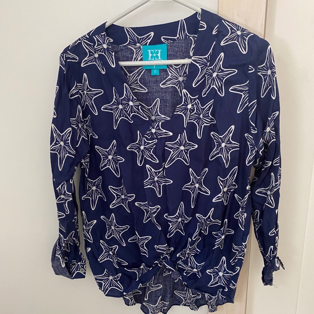 Escapada Beach Starfish Shirt / Blouse Sz. S